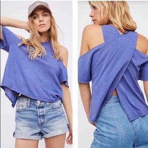 NWT Free People Taurus Cold Shoulder Tee Size S
